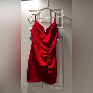 Mini red dress